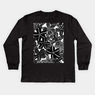 Zentangle Flowers Kids Long Sleeve T-Shirt